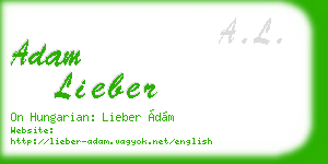 adam lieber business card